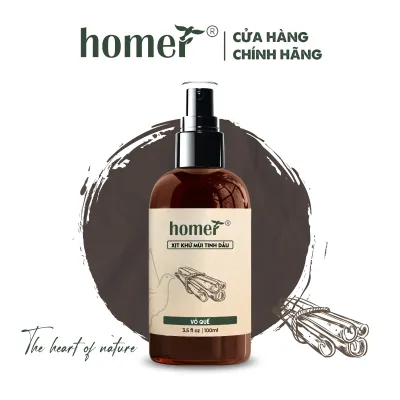 [ Chai 100ml/ 250ml ] Xịt phòng khử mùi tinh dầu Homer - Xịt phòng tinh dầu Sả chanh/ Bạc hà/ Quế/Oải hương - Giúp đuổi muỗi kháng khuẩn thanh lọc không khí