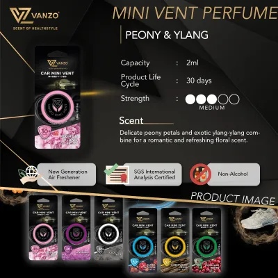 Vanzo Car Mini Vent Perfume 2ml | 迷你香薰