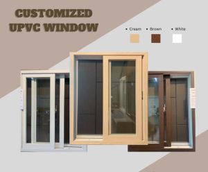 PVC SLIDING WINDOW 1M X 1.1M CLEAR GLASS BENTANA