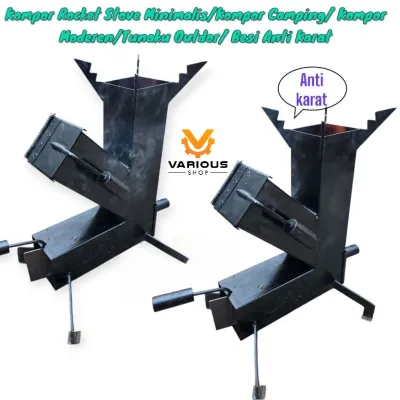 Kompor Rocket Stove Minimalis/Kompor Camping/ Kompor Moderen/Tunaku Outdor/ Besi Anti Karat