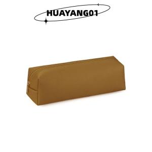 HUAYANG01 [HOT FASHION] กระเป๋าใส่ดินสอหนัง PU ความจุมากอุปกรณ์การเรียนสำหรับนักเรียนที่เก็บเครื่องเขียนกล่องใส่ดินสอมีซิป