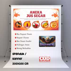 Spanduk Banner 200x100 Aneka Jus Segar Bisa Request Desain