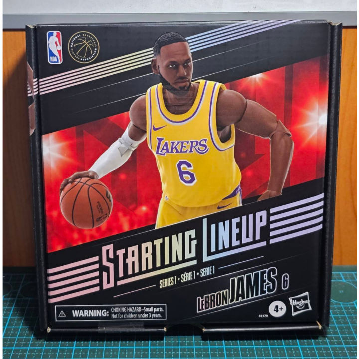 Hasbro NBA Starting LineUp Lebron James Los Angeles LA Lakers No. 6 ...