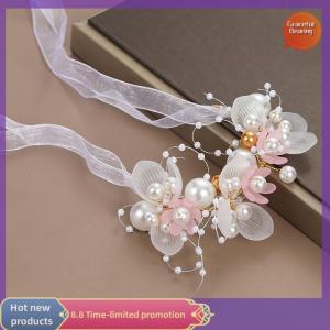 Graceful ที่คาดผมไข่มุกสำหรับเจ้าสาวพวงมาลัยดอกไม้สำหรับเจ้าสาวที่คาดผมเครื่องประดับผม