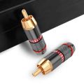 RCA Plug Audio Video Locking Cable Connector Plug Titanize Connector. 