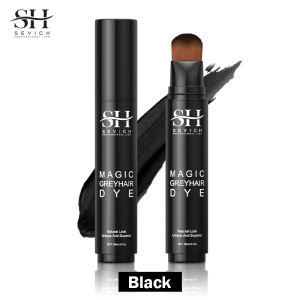 SEVICH Waterproof Temporary Hair Dye Pen Stick Grey Hair Concealer White to Black Natural Herb All Hair Types Hairline Coverage