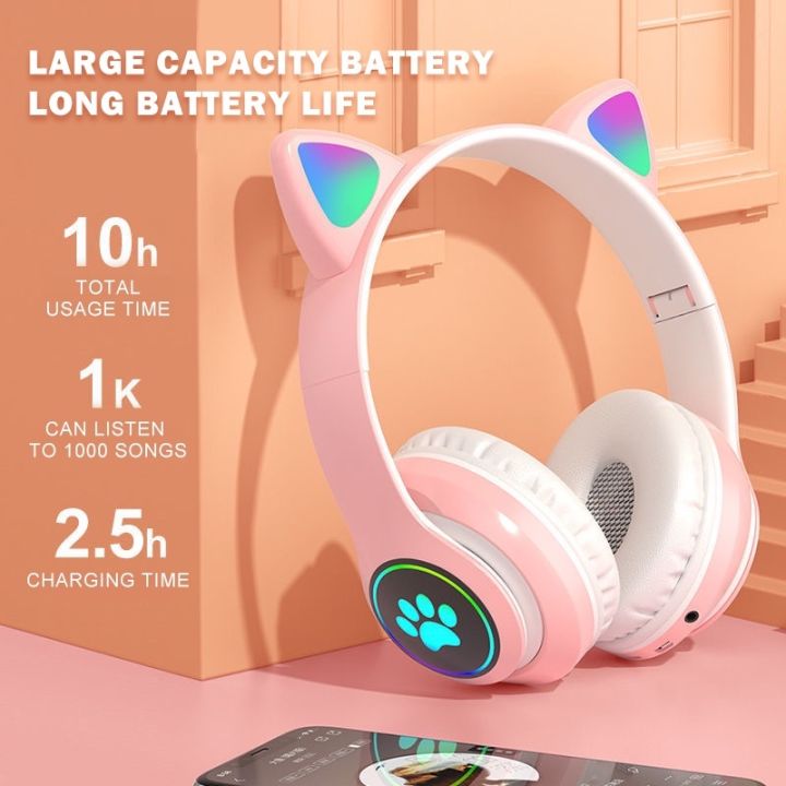 KT46 wireless bluetooth Headphones Cancelling RGB Stereo Gaming