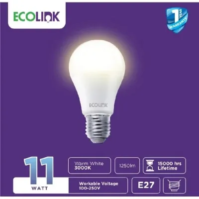 LAMPU BOHLAM LED ECOLINK 4W 5W 7W 8W 9W 12W 15W CAHAYA PUTIH GARANSI 1 TAHUN ecolink Satuan