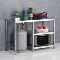 Gas Stove Rack Stand With Lababo Organizer Stainless Steel Kitchen Table Double Burner Storage Rack Shelf. 