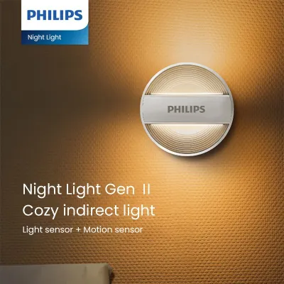 Philips Rechargeable Wall-Mounted LED Night Light Light Sensor Motion Sensor 66153