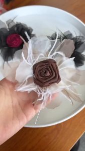 Organza Ghim Cài áo hình hoa đính thủ công tự làm cho quần jean Mũ Túi Khăn Rèm phụ kiện quần áo phù hiệu may trên