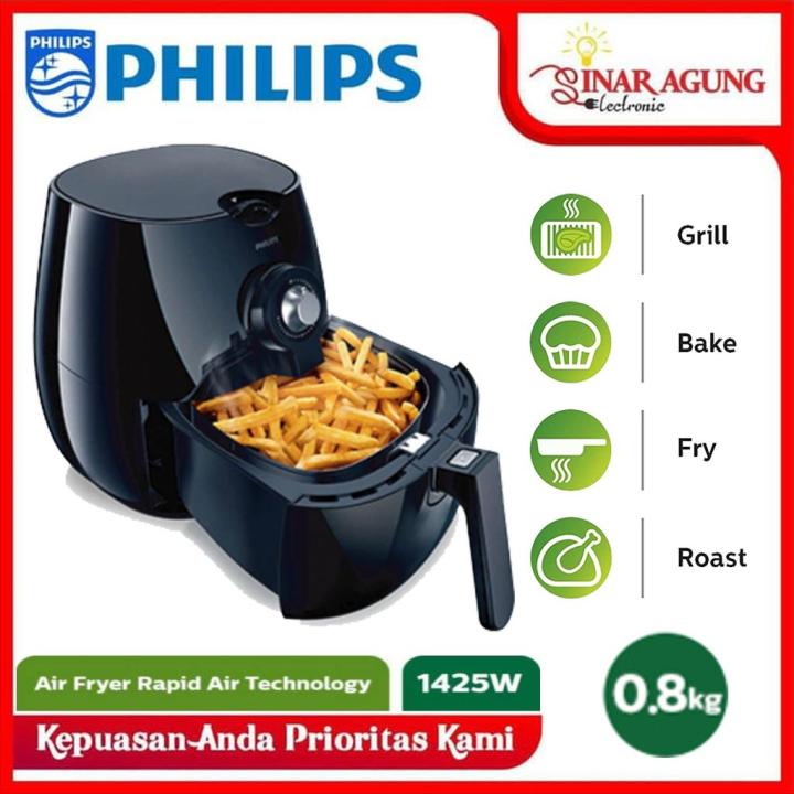 PHILIPS AIR FRYER HD9218 50 HD9218 GARANSI RESMI HITAM Lazada Indonesia