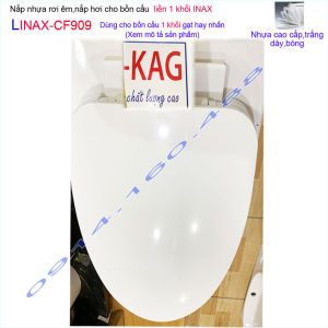 [HCM]Nắp đậy cho bồn cầu 1 khối Linax C909-C900-C918  nắp rơi êm bồn cầu khối Linax-CF909 giá tốt chất lượng tốt
