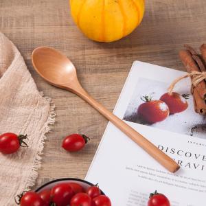Long Handled Wooden Spoon Wooden Soup Spoon Tableware Cooking Honey Coffee Spoon Mixing Spoon
