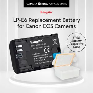 [KingMa] LP-E6 Half-Decoded 1960mAh Replacement Battery for CANON EOS Cameras and more using LPE6 / LP E6 / LP-E6 Type Batteries