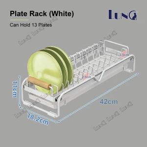 Under-Sink Organizer Pull Out Type Dish Drying Holders With Movable Single Layer Space Saving