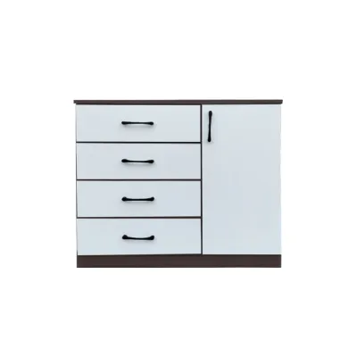 Living Mall Hersh Premium Chest of Drawers Collection Full Laminated Back Panel in 6 Colours