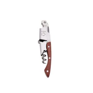 Corkscrew Alat Pembuka Tutup Botol Wine Opener 4 In1 Pembuka Kaleng Bottle Opener Bahan Baja + Kayu