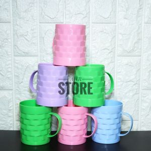 Promo cangkir plastik mika 1lusin (12psc) murah tebal dan tahan banting