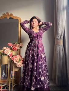[PRE-ORDER] Size M to 2XL Party Wear Pure Fandy silk  Top Sharara or Dupatta Set _1701~ Delivery Lead Time 10 days