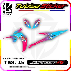Sticker Striping Jupiter Z1 - Stiker Striping Variasi Motor Jupiter Z1 Motif Doraemon. TBS.15