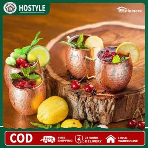 Moscow Mule Copper Mug 16oz Stainless Steel Drinkware with Insulated Handle for Hot and Cold Drinks