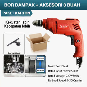 REAIM Mesin Bor Tangan 13mm Putaran Bisa Bolak Balik Bisa Buat Bor Tembok Kayu Besi Ringan