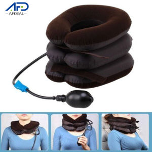 Afdeal หมอนพยุงคอ เป่าลม 4 ชั้น หมอนรองคอ หมอนสูบลม ถุงลมพยุงคอ หมอนดึงคอ เครื่องนวดคอ หมอนรองคอ อูปกรณซูบปอตคอ ปวดคอ เฝือกอ่อน