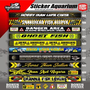 Stiker Aquarium Sticker Kaca Aquarium Stiker Ikan Stiker FISH STICKER
