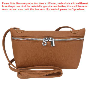 Royal Bagger Genuine Leather Crossbody Bag for Women Fashion Simple Shoulder Bag Solid Color Double Zipper Satchel Purses 1862