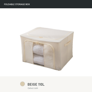 【Rainbow Culture】 Foldable Steel-Frame Storage Box / Top & Front Zipper Access / Stackable Clothes & Bedding Organizer