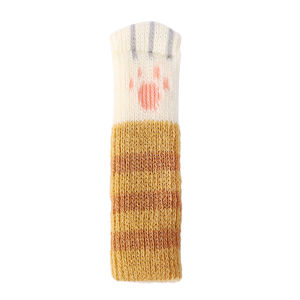 4PCS Cute Cat Paw Furniture Socks Knitted Chair Leg Covers Floor Protectors Non Slip Table Booties Pads Fit Square Round Feet