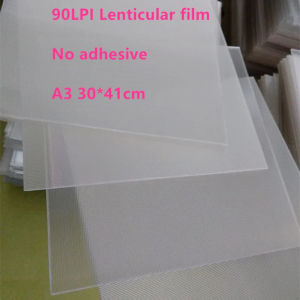 90 LPI 0.58mm thicknessBlank Lenticular Film 10 Sheets For 3D Photo landscape Making