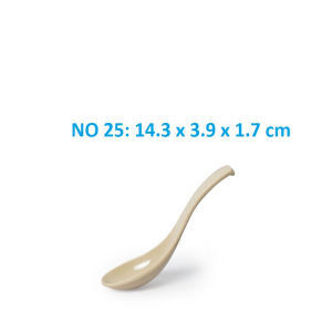 Bộ 10 muỗng phở cơm canh nhựa Melamine nâu bóng nhiều kiểu