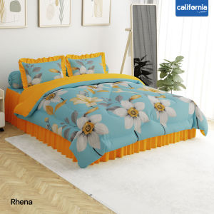 BED COVER CALIFORNIA RUMBAI 180x200x45cm - No 1 - MOTIF TERBARU