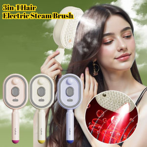 喷雾梳 Electric Steam Brush Water Spray Hair Brush Nourishing Comb Straightener with Spray Electric Steam Comb for Hairdressing Travel wheqenmy Anti-Static Smoothing Hair Massage Comb Oil Vaporization