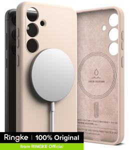 Ringke Silicone Magnetic Compatible with Galaxy S24 Case Lightweight Soft Silicone Cover