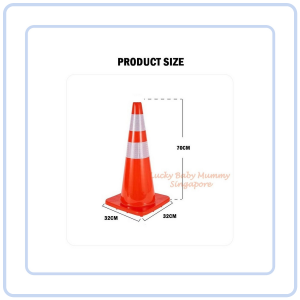 【COZYCASA】70cm High Quality PVC Reflective Unbreakable Safety Cone/ Retractable 2.2 Meter Traffic Cone Bar