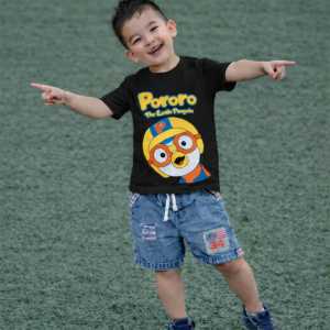SETELAN KAOS ANAK DISTRO MOTIF PORORO