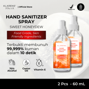 Hand Sanitizer Klarens Spray Honey Dew 2pcs