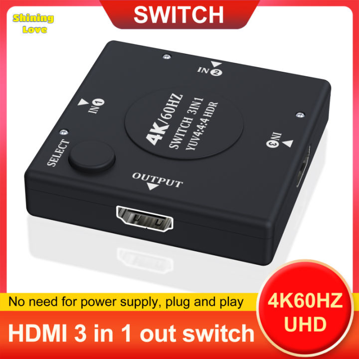 hd multimedia interface splitter,1x2 hd multimedia... HD Multimedia Interface Switch Adapter HD 4K 60HZ 3 In 1 Out Splitter ...