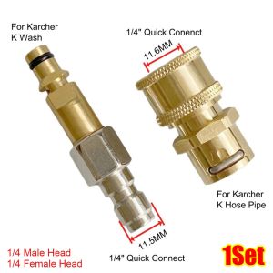 MINIFELE 262 1Set Anti Winding High Pressure Washer Adapter Brass 1/4 Quick Connect Anti Tangle Adapter Stainless Steel Pressure Washer Quick Connector for Karcher K2 K3 K4 K5 K6 K7 Wash Torch