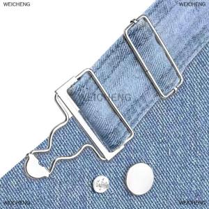 [COD] WEICHENG Dungaree Chốt Kẹp Nẹp Khóa Với Quần Jean Nút Thiết Lập Cho Denim Áo Khoác Tự Làm Trang Phục May Nguồn Cung Cấp