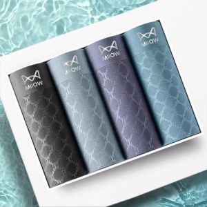 CMENIN  4Pcs New Cotton Mens Panties Bxoers Shorts Breathable Trunks Men Underwear Man Boxer Underpants Box MW235