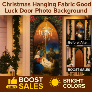 Religious Image Door Decoration Good Fortune Door Frame Cloth with Gods Blessing Home Blessing Decor for Christian Housewarming Gift