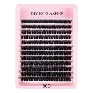 DOOUR 30D 40D 50D 60D 80D Natural Cluster Feather Lash Kit Segmented Enlarge Eyes Individual Lashes Fluffy False Eyelashes DIY Makeup
