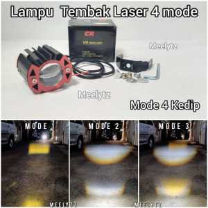 Lampu Tembak LED Laser jauh dekat 4 mode Putih Kuning - LT Laser CR-5018 CR7