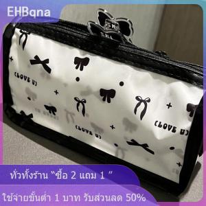 [COD] EHBqna KITCHEN กระเป๋าใส่ดินสอโปร่งแสงลายการ์ตูนกระเป๋าใส่เครื่องเขียนหลายชั้นแนวตั้งขนาดใหญ่จุได้เยอะกระเป๋าใส่ไปโรงเรียนกระเป๋าเครื่องสำอาง