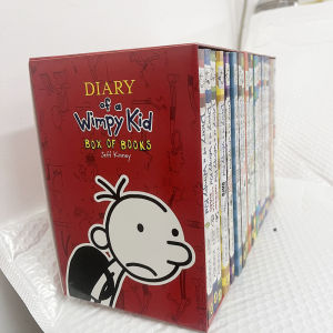16 ชิ้น/เซ็ตภาษาอังกฤษหนังสือภาพ Diary of a Wimpy เด็กการ์ตูนสะพานนวนิยายเด็กทุกวันอ่านหนังสือกล่องบรรจุเด็กอายุ 6-12