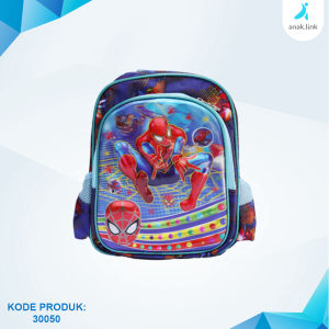 Tas Anak Import Batok lampu Tombol Musik Gambar Karakter Spiderman 30050